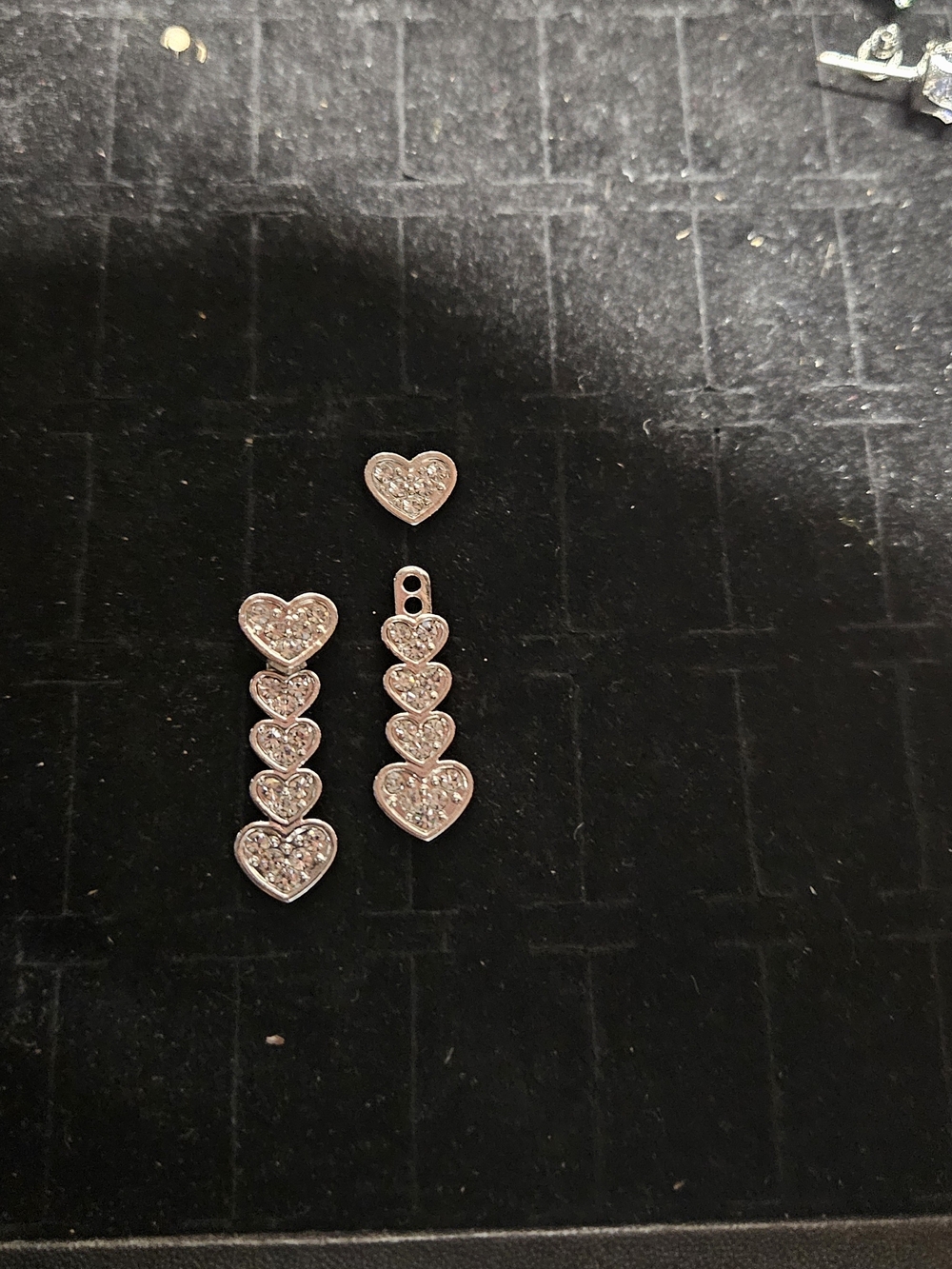 Women's Silvee Heart Drop Earrings with Crystal Accents